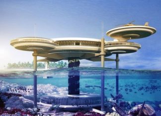 Надводно-подводный дисковый отель «Water Discus Hotel» в Дубае, ОАЭ