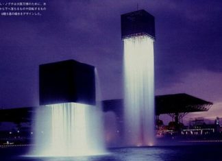 Девять Плавающих фонтанов (Nine Floating Fountains) в Осаке, Япония