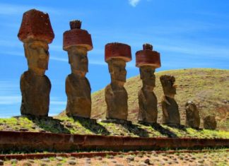Статуи Моаи на острове Пасхи, Чили