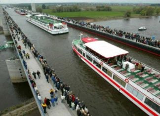 Магдебургский водный мост (Magdeburg Water Bridge), Германия