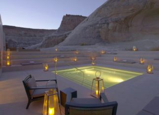 Отель Amangiri — курорт среди каньонов Юты, США