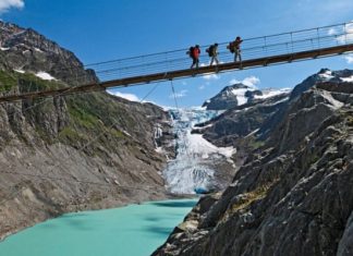 Мост Трифт (Trift Bridge) — самый страшный висячий мост (кантон Берн, Швейцария)