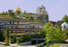 «Лесная Спираль» (Waldspirale, Forest Spiral) — жилой комплекс в Дармштадте, Германия